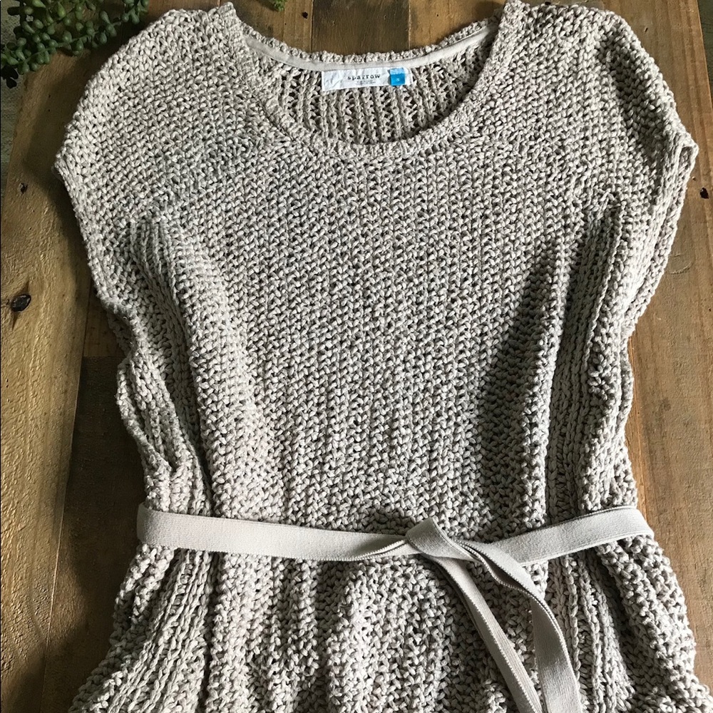 Sparrow Knit Belted Sweater